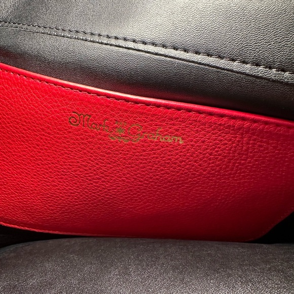 Mark and Graham leopard and red leather clutch - Picture 5 of 10